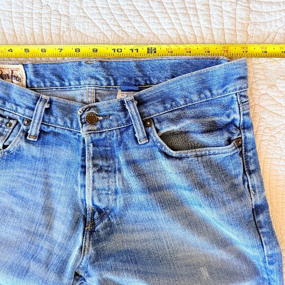 VTG Y2K Heavy Ounce Men's Relaxed Straight Leg Button Fly Jeans Size 32/32 - Picture 13 of 15